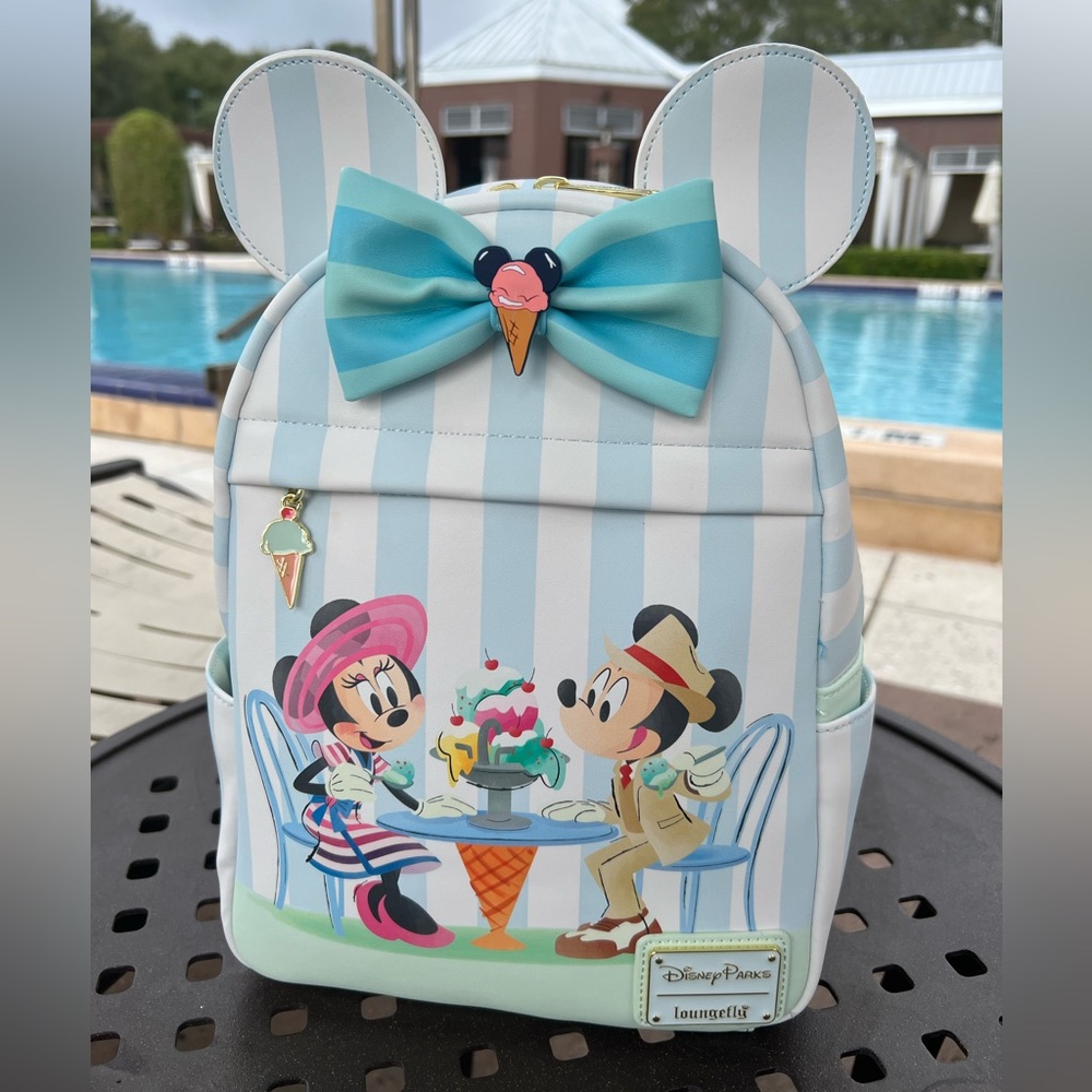 NWT Disney Beach Club Resort Mini Backpack scented in waffle cone. Backpack only